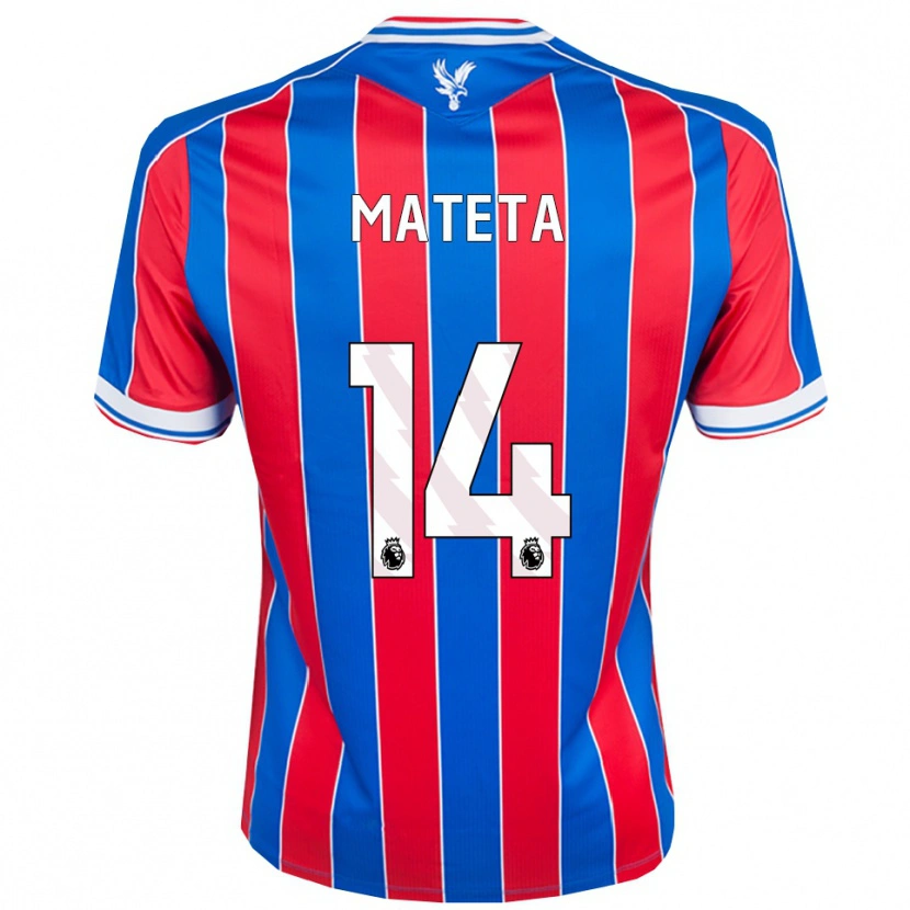 Danxen Mujer Camiseta Jean-Philippe Mateta #14 Azul Rojo Blanco 1ª Equipación 2025/26 La Camisa