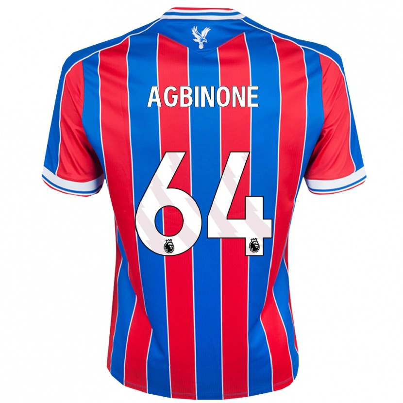 Danxen Mujer Camiseta Asher Agbinone #64 Azul Rojo Blanco 1ª Equipación 2025/26 La Camisa