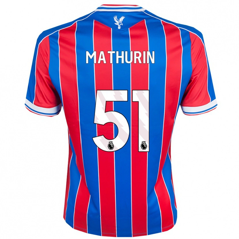 Danxen Mujer Camiseta Roshaun Mathurin #51 Azul Rojo Blanco 1ª Equipación 2025/26 La Camisa