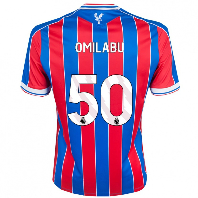 Danxen Mujer Camiseta David Omilabu #50 Azul Rojo Blanco 1ª Equipación 2025/26 La Camisa