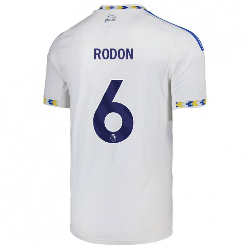 Danxen Mujer Camiseta Joe Rodon #6 Blanco Azul 1ª Equipación 2025/26 La Camisa