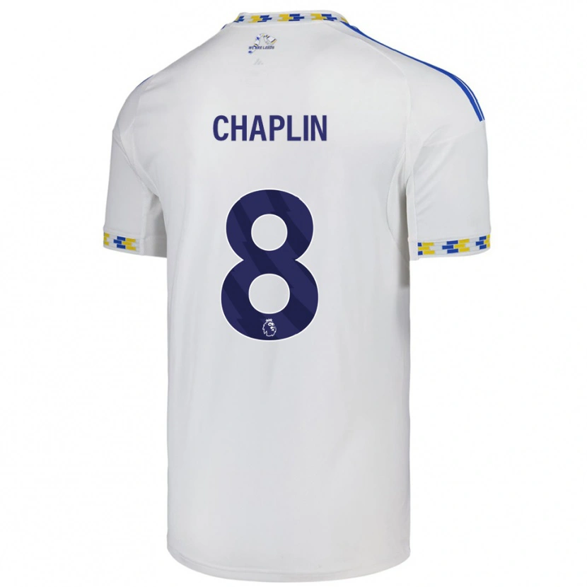 Danxen Mujer Camiseta Rhys Chadwick #8 Blanco Azul 1ª Equipación 2025/26 La Camisa