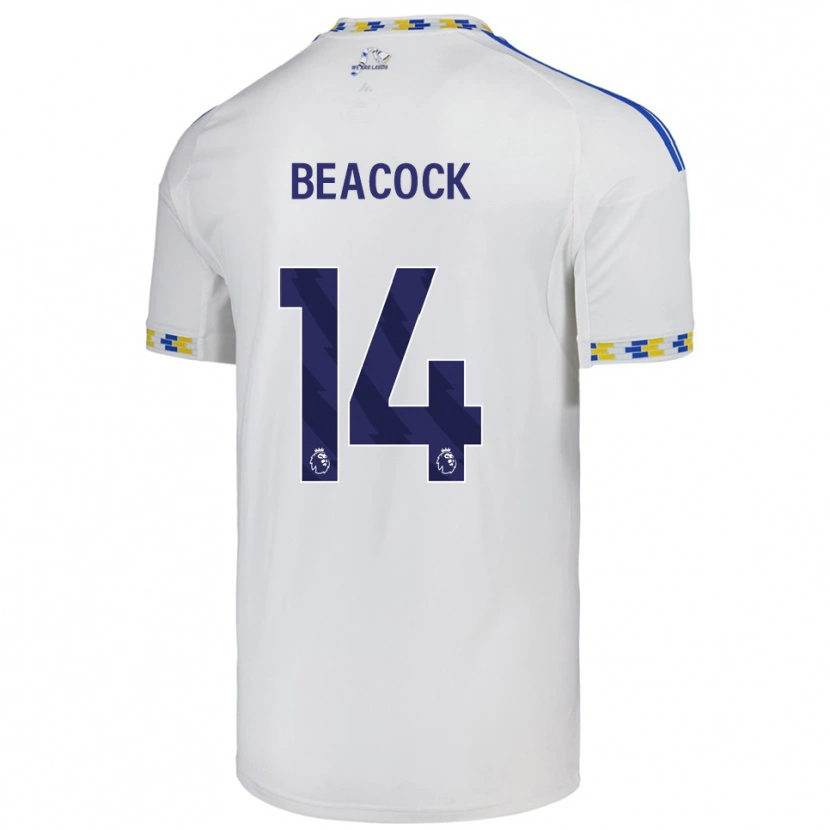 Danxen Mujer Camiseta Molly Beacock #14 Blanco Azul 1ª Equipación 2025/26 La Camisa