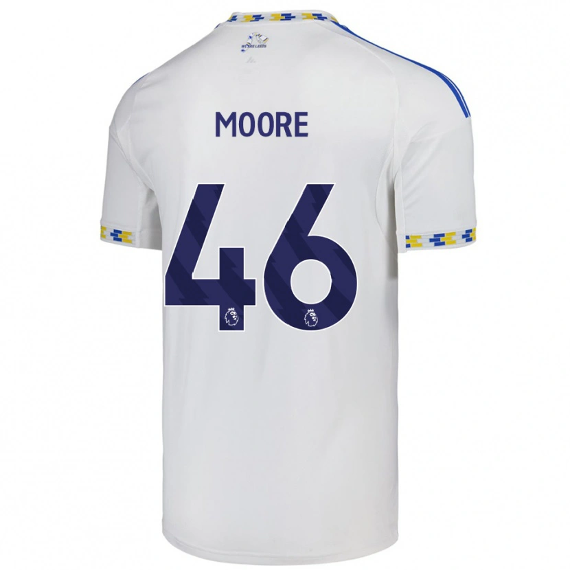 Danxen Mujer Camiseta Kris Moore #46 Blanco Azul 1ª Equipación 2025/26 La Camisa
