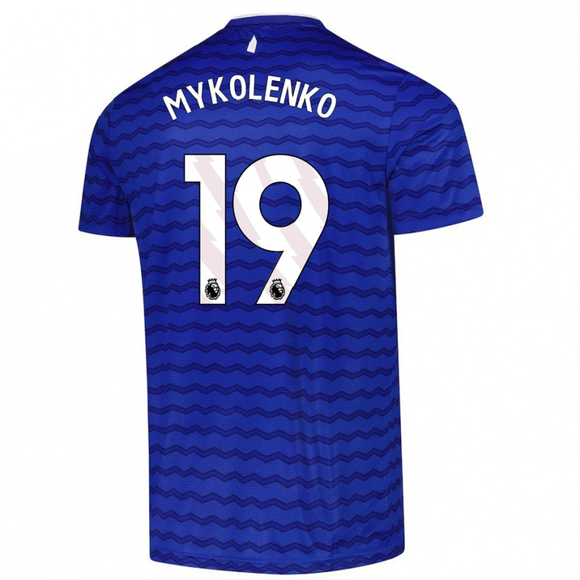Danxen Mujer Camiseta Vitaliy Mykolenko #19 Azul Marino 1ª Equipación 2025/26 La Camisa