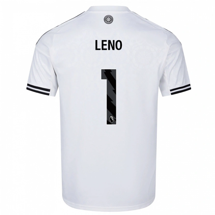 Danxen Mujer Camiseta Bernd Leno #1 Blanco Negro 1ª Equipación 2025/26 La Camisa