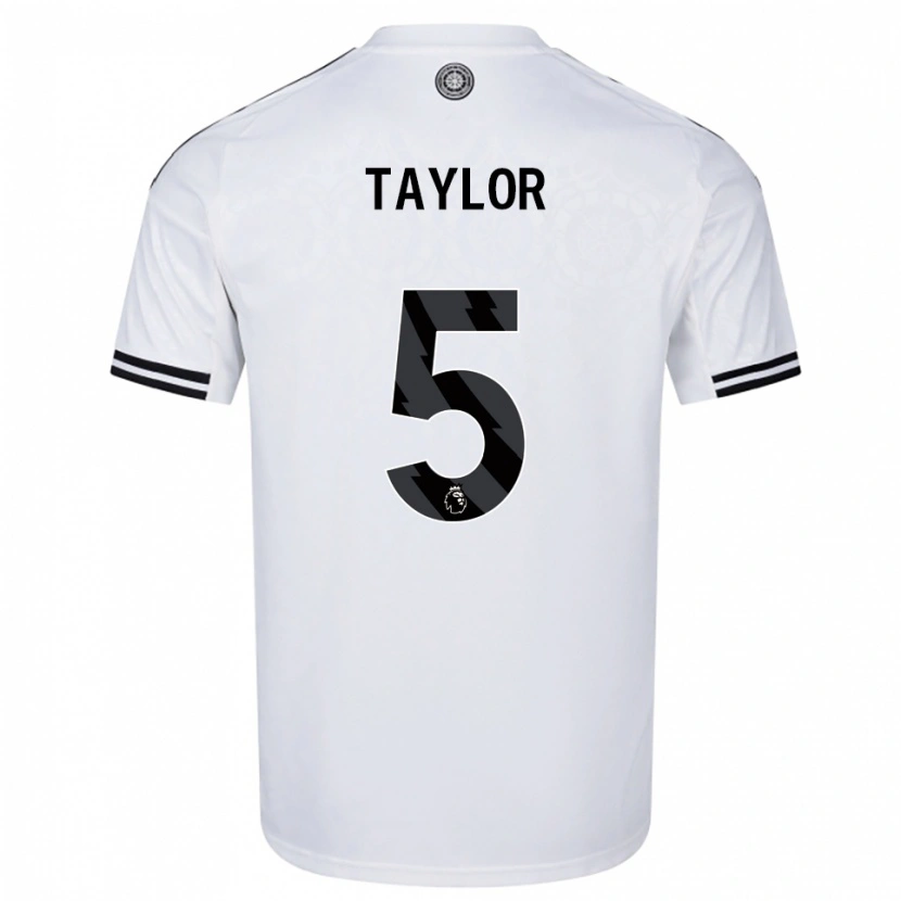 Danxen Mujer Camiseta Archie Taylor #5 Blanco Negro 1ª Equipación 2025/26 La Camisa