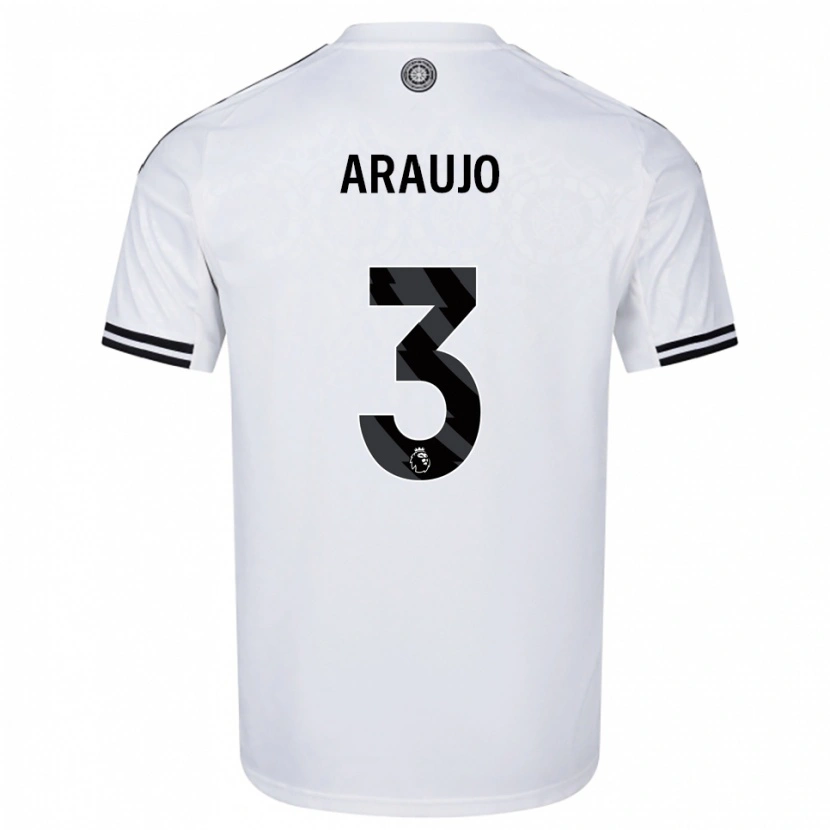Danxen Mujer Camiseta Harvey Araujo #3 Blanco Negro 1ª Equipación 2025/26 La Camisa