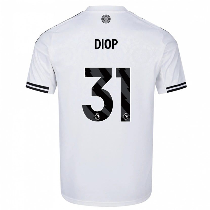 Danxen Mujer Camiseta Issa Diop #31 Blanco Negro 1ª Equipación 2025/26 La Camisa