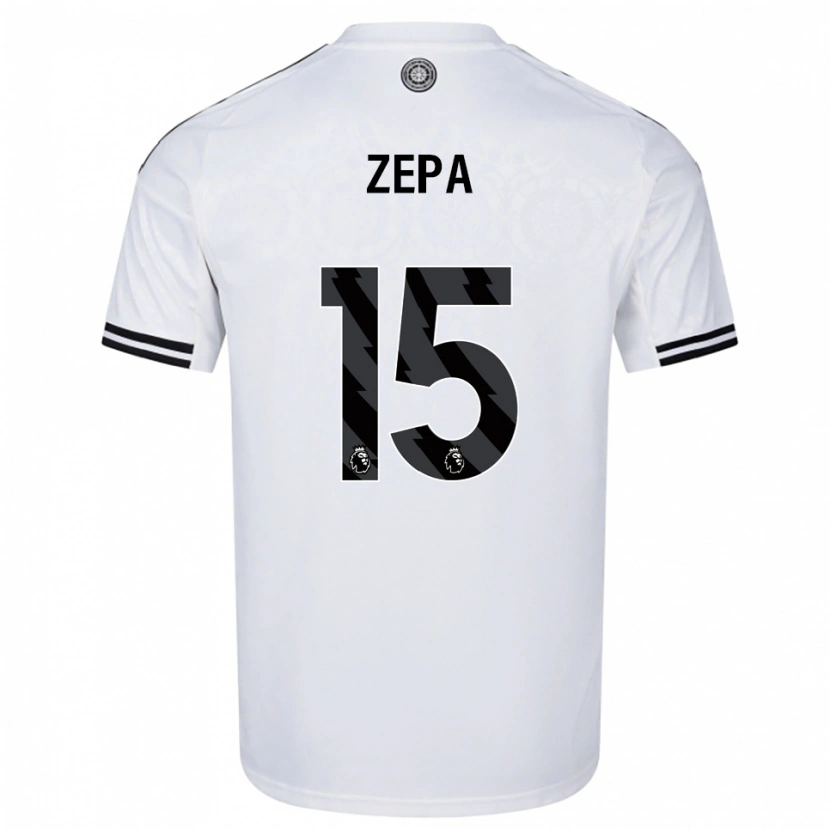 Danxen Mujer Camiseta Macauley Zepa #15 Blanco Negro 1ª Equipación 2025/26 La Camisa