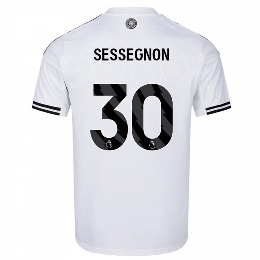 Danxen Mujer Camiseta Ryan Sessegnon #30 Blanco Negro 1ª Equipación 2025/26 La Camisa