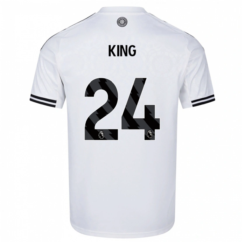 Danxen Mujer Camiseta Josh King #24 Blanco Negro 1ª Equipación 2025/26 La Camisa
