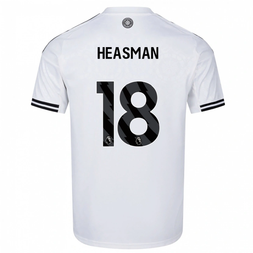 Danxen Mujer Camiseta Georgia Heasman #18 Blanco Negro 1ª Equipación 2025/26 La Camisa