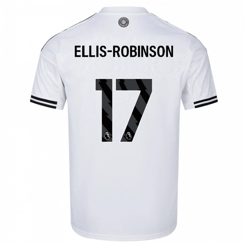 Danxen Mujer Camiseta Eddie Ellis-Robinson #17 Blanco Negro 1ª Equipación 2025/26 La Camisa