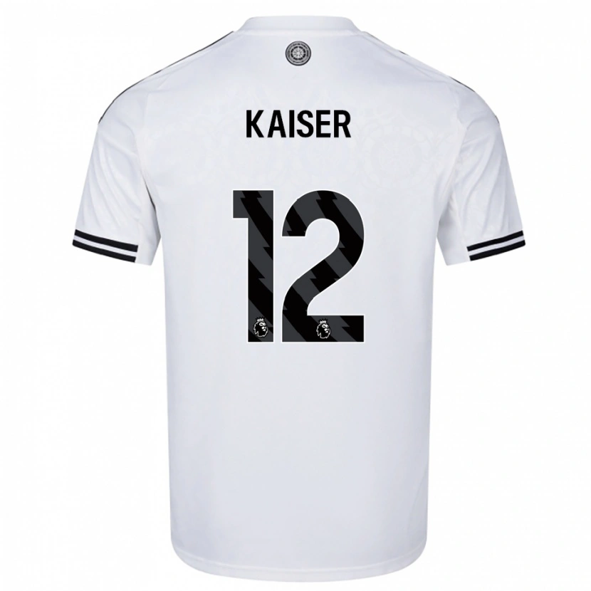 Danxen Mujer Camiseta Dino Kaiser #12 Blanco Negro 1ª Equipación 2025/26 La Camisa