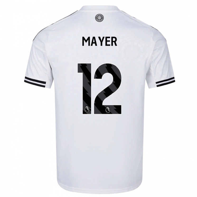 Danxen Mujer Camiseta Oliver Mayer #12 Blanco Negro 1ª Equipación 2025/26 La Camisa