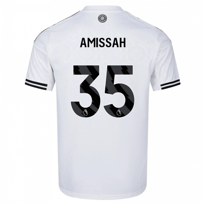 Danxen Mujer Camiseta Sam Amissah #35 Blanco Negro 1ª Equipación 2025/26 La Camisa
