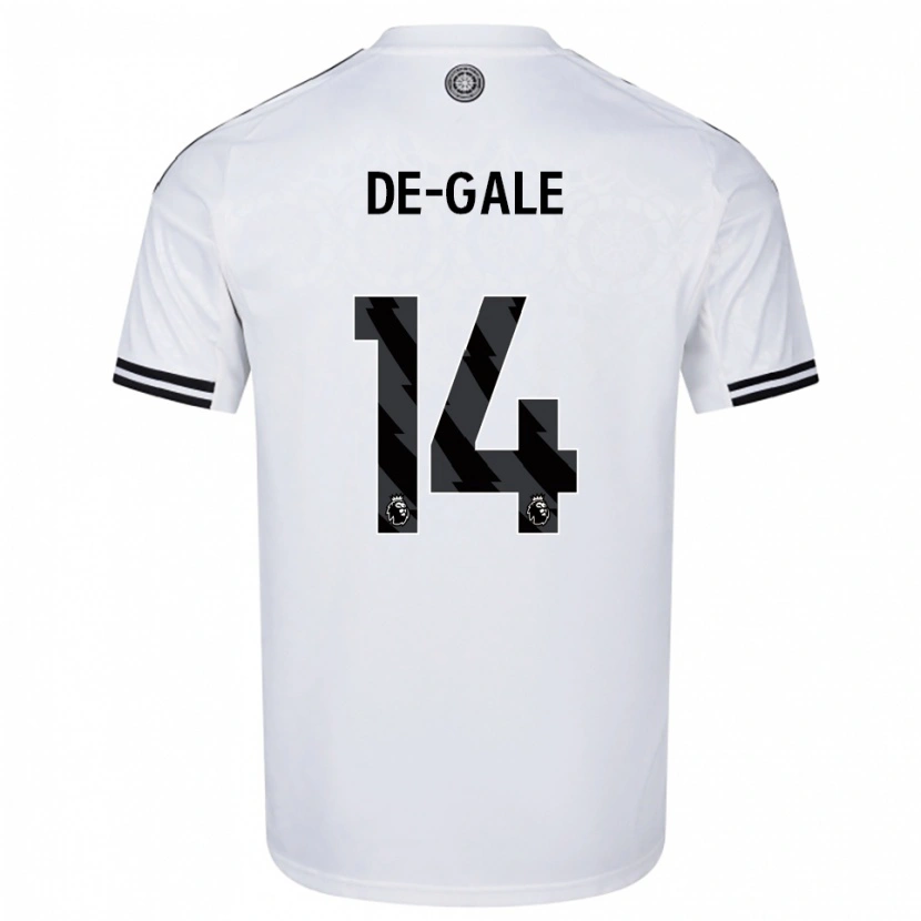 Danxen Mujer Camiseta Dylan De-Gale #14 Blanco Negro 1ª Equipación 2025/26 La Camisa