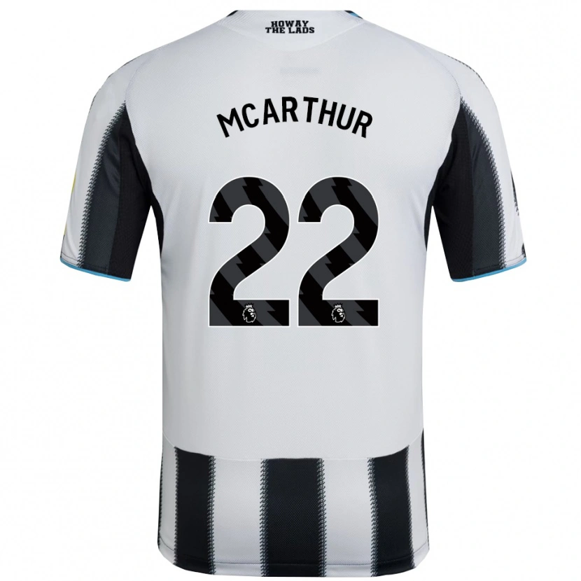 Danxen Mujer Camiseta Charlie Mcarthur #22 Negro Blanco 1ª Equipación 2025/26 La Camisa