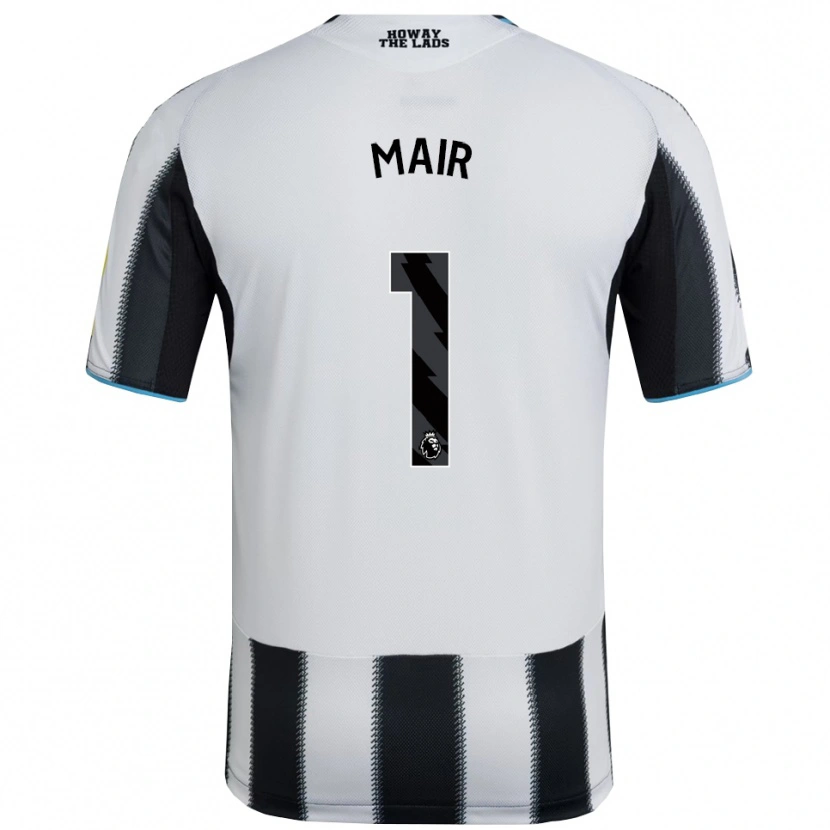 Danxen Mujer Camiseta George Mair #1 Negro Blanco 1ª Equipación 2025/26 La Camisa