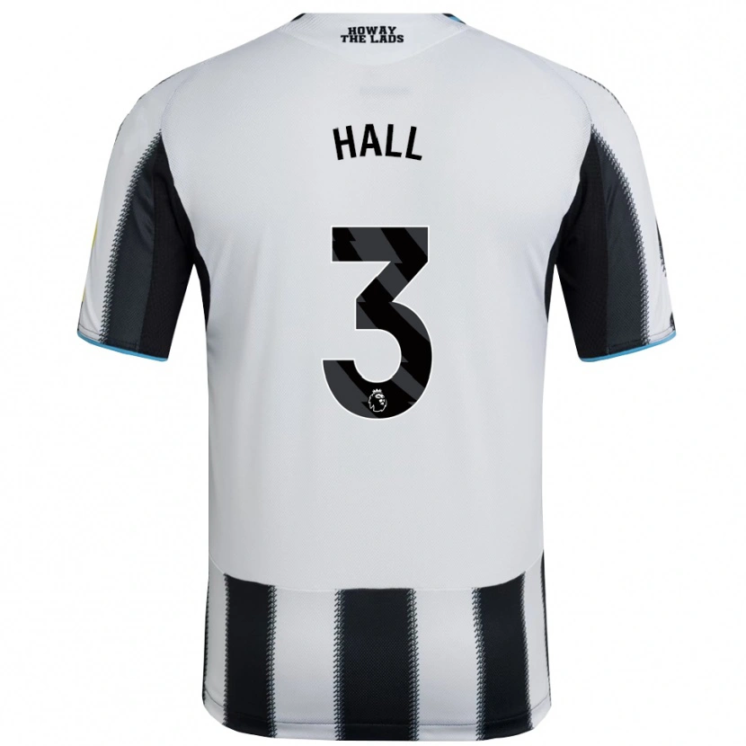 Danxen Mujer Camiseta Lewis Hall #3 Negro Blanco 1ª Equipación 2025/26 La Camisa