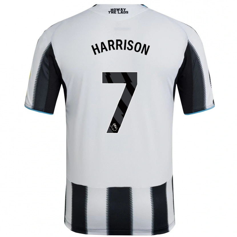 Danxen Mujer Camiseta Alfie Harrison #7 Negro Blanco 1ª Equipación 2025/26 La Camisa
