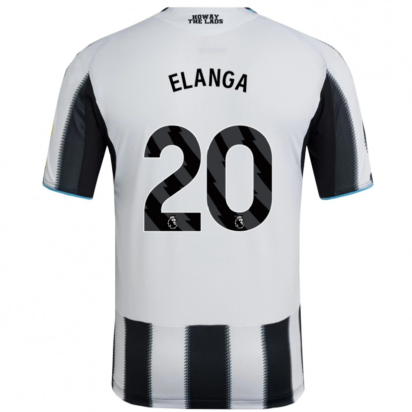 Danxen Mujer Camiseta Anthony Elanga #20 Negro Blanco 1ª Equipación 2025/26 La Camisa