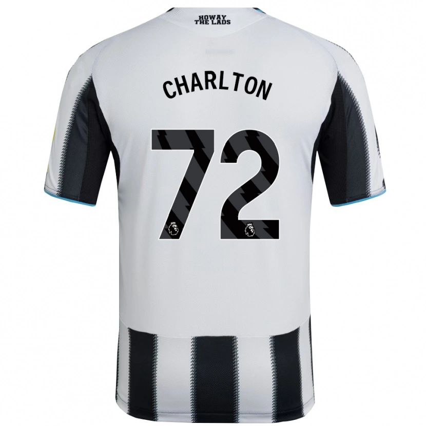 Danxen Mujer Camiseta Dylan Charlton #72 Negro Blanco 1ª Equipación 2025/26 La Camisa