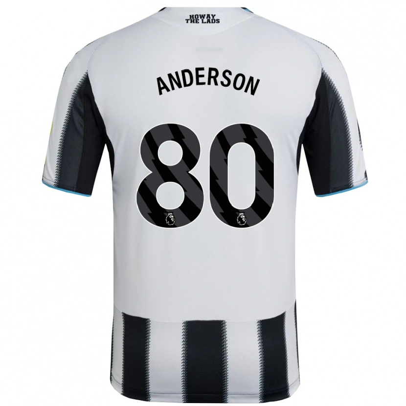 Danxen Mujer Camiseta Will Anderson #80 Negro Blanco 1ª Equipación 2025/26 La Camisa