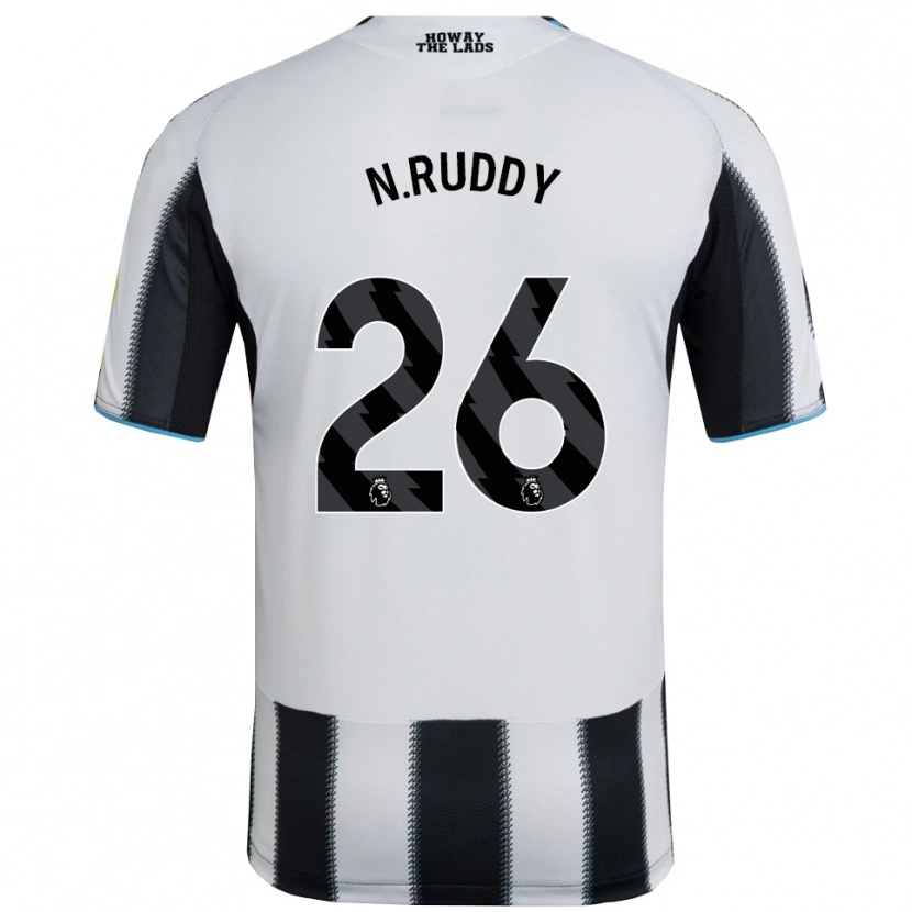 Danxen Mujer Camiseta John Ruddy #26 Negro Blanco 1ª Equipación 2025/26 La Camisa
