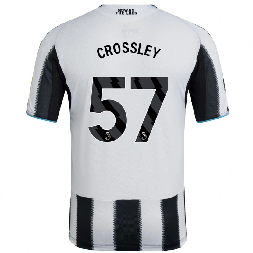 Danxen Mujer Camiseta Kyle Crossley #57 Negro Blanco 1ª Equipación 2025/26 La Camisa