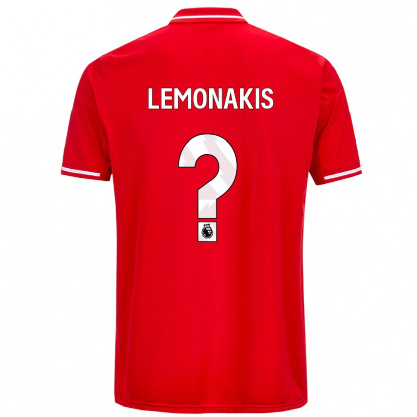 Danxen Mujer Camiseta Georgios Lemonakis #0 Rojo Blanco 1ª Equipación 2025/26 La Camisa