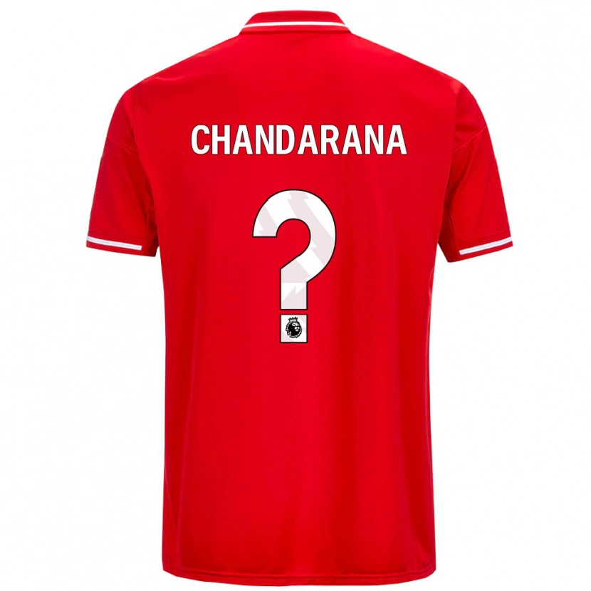 Danxen Mujer Camiseta Millie Chandarana #0 Rojo Blanco 1ª Equipación 2025/26 La Camisa