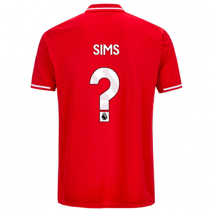 Danxen Mujer Camiseta Amy Sims #0 Rojo Blanco 1ª Equipación 2025/26 La Camisa