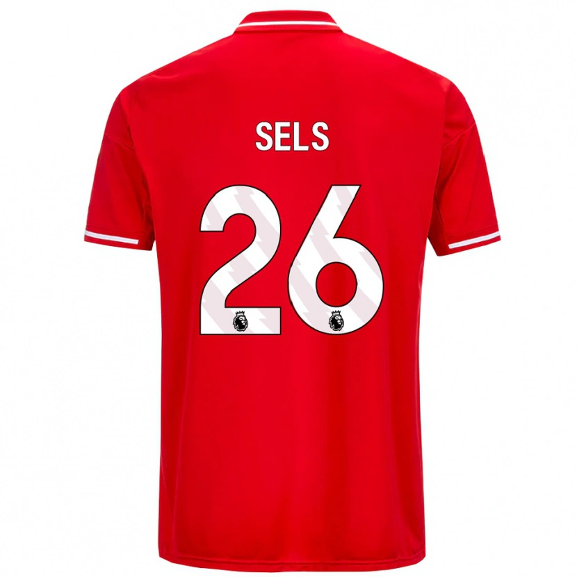 Danxen Mujer Camiseta Matz Sels #26 Rojo Blanco 1ª Equipación 2025/26 La Camisa