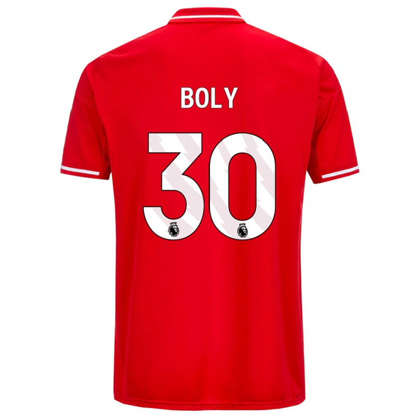 Danxen Mujer Camiseta Willy Boly #30 Rojo Blanco 1ª Equipación 2025/26 La Camisa