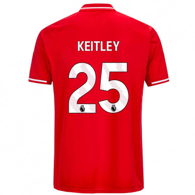 Danxen Mujer Camiseta Alice Keitley #25 Rojo Blanco 1ª Equipación 2025/26 La Camisa