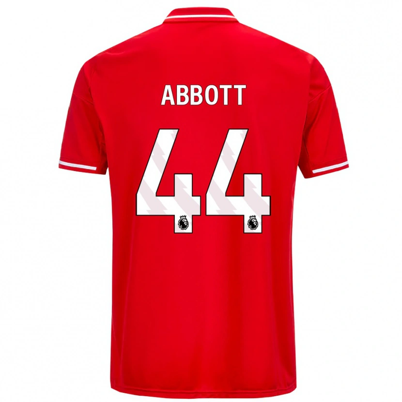 Danxen Mujer Camiseta Zach Abbott #44 Rojo Blanco 1ª Equipación 2025/26 La Camisa