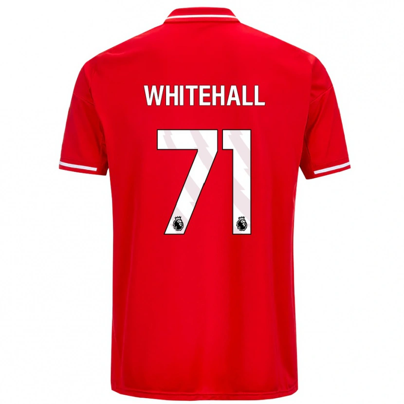 Danxen Mujer Camiseta Archie Whitehall #71 Rojo Blanco 1ª Equipación 2025/26 La Camisa