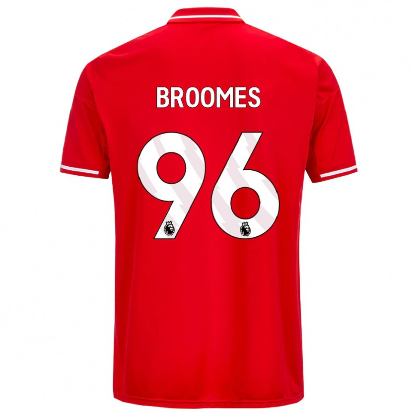 Danxen Mujer Camiseta Ethan Broomes #96 Rojo Blanco 1ª Equipación 2025/26 La Camisa
