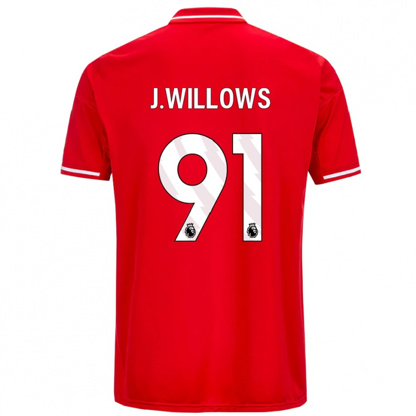 Danxen Mujer Camiseta Jordan Willows #91 Rojo Blanco 1ª Equipación 2025/26 La Camisa