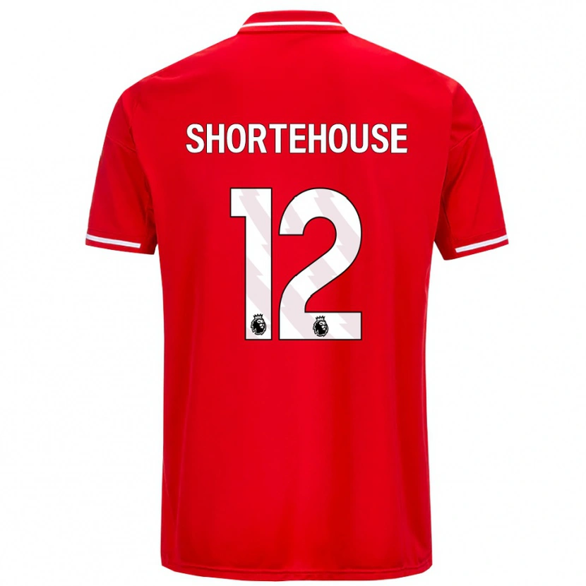Danxen Mujer Camiseta Michael Shortehouse #12 Rojo Blanco 1ª Equipación 2025/26 La Camisa