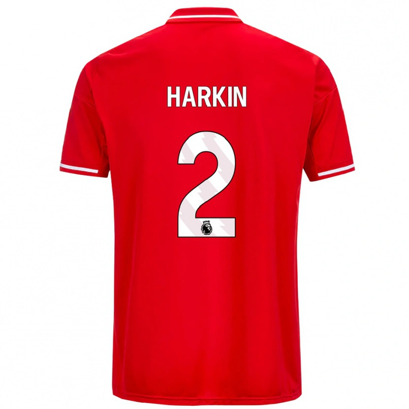 Danxen Mujer Camiseta Lyndsey Harkin #2 Rojo Blanco 1ª Equipación 2025/26 La Camisa