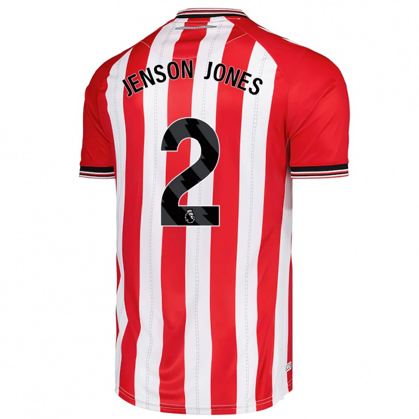 Danxen Mujer Camiseta Jenson Jones #2 Rojo Blanco 1ª Equipación 2025/26 La Camisa