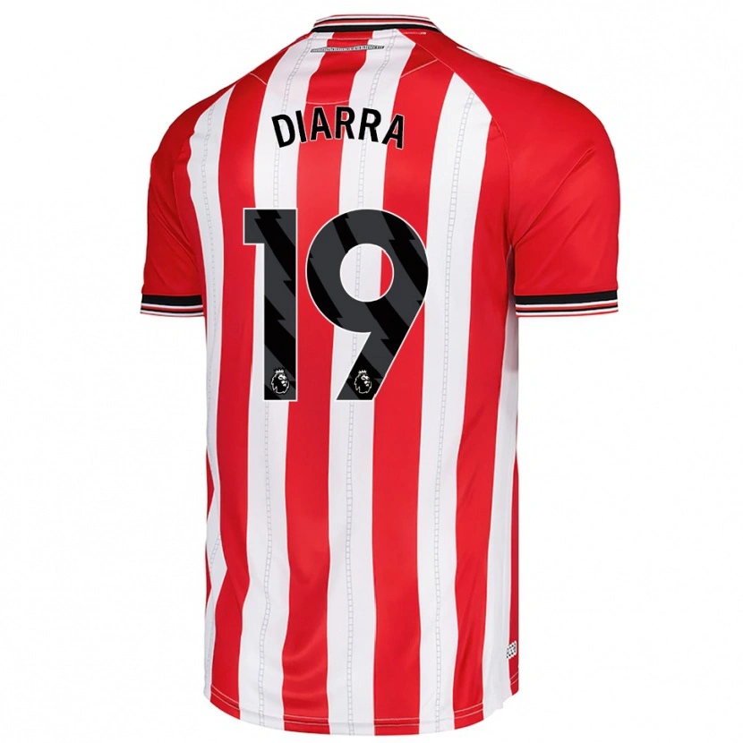 Danxen Mujer Camiseta Habib Diarra #19 Rojo Blanco 1ª Equipación 2025/26 La Camisa