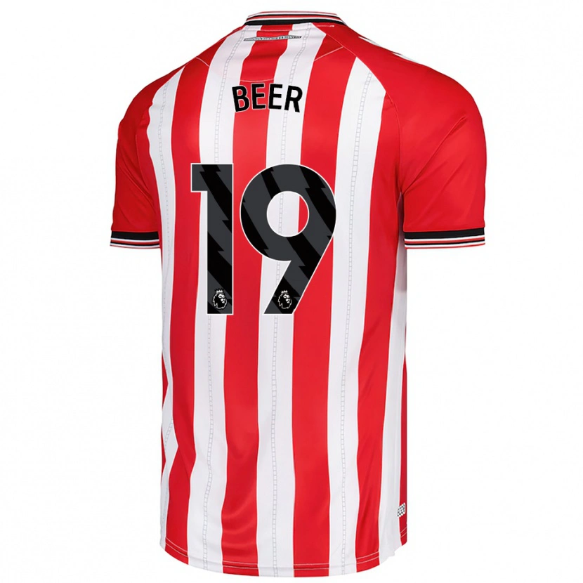 Danxen Mujer Camiseta Megan Beer #19 Rojo Blanco 1ª Equipación 2025/26 La Camisa