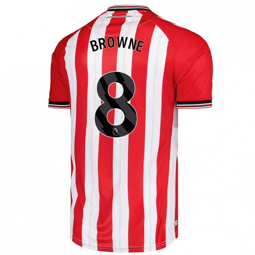 Danxen Mujer Camiseta Alan Browne #8 Rojo Blanco 1ª Equipación 2025/26 La Camisa