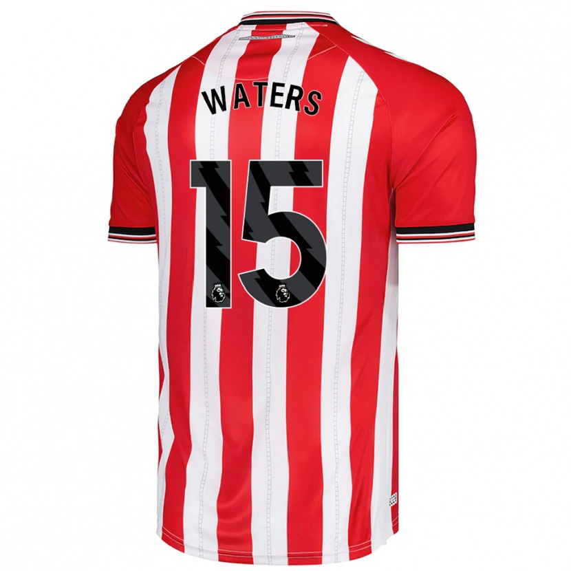 Danxen Mujer Camiseta Jake Waters #15 Rojo Blanco 1ª Equipación 2025/26 La Camisa