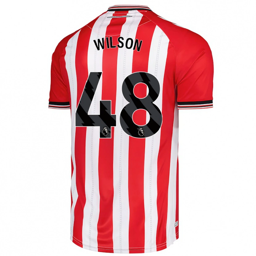 Danxen Mujer Camiseta Callum Wilson #48 Rojo Blanco 1ª Equipación 2025/26 La Camisa