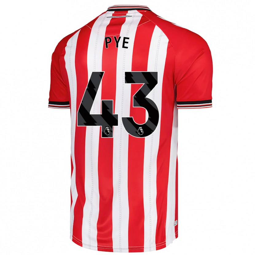 Danxen Mujer Camiseta Connor Pye #43 Rojo Blanco 1ª Equipación 2025/26 La Camisa